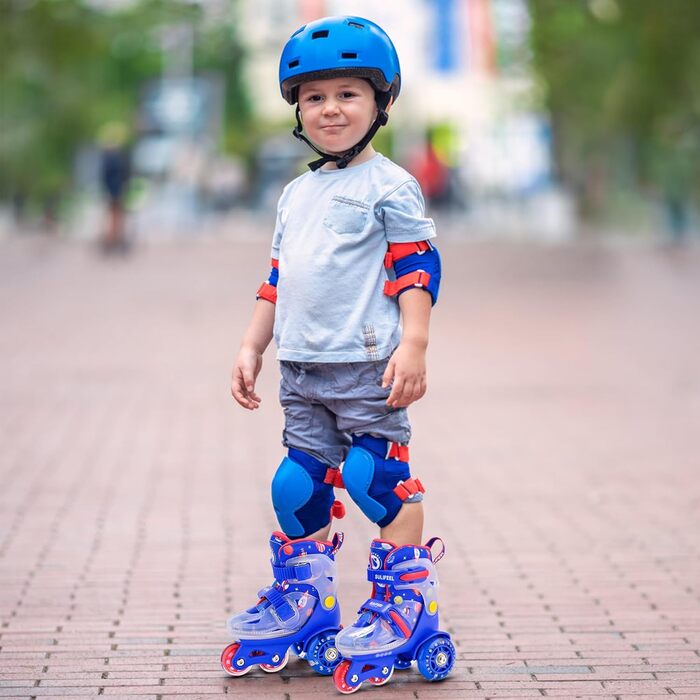 Ролики дитячі SULIFEEL регульовані, світлові, для дівчаток та хлопчиків, 3-точкові, для початківців, розмір S (29-32 EU), XS (25-28 EU)