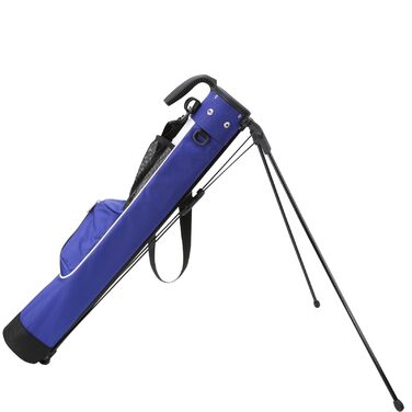 Сумка для гольфу PGM - Легка сумка з ременем та стійкою – Зручна та міцна сумка для гольфу – Сумка-стійка для гольфу для тренувального поля, кортів Par 3 та Executive – Гольф-сумка Gun Bag 2.0 (Blau)