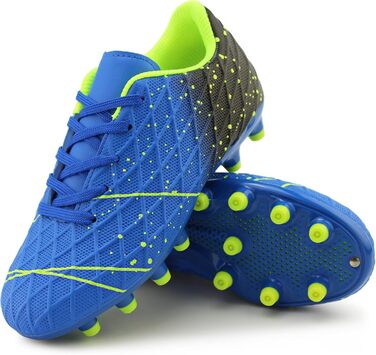 Дитячі футбольні бутси Hawkwell для твердого поля, чорно-зелені (30 EU, синьо-зелені)