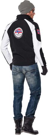 Чоловіча софтшеллова куртка Nebulus Rockshell L чорно-біла