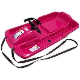 Дитячі санки з кермом KHW Snow Fox Pink, пластик, TÜV, Німеччина
