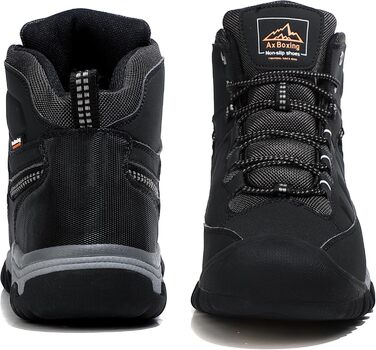 Чоловічі зимові черевики AX BOXING: утеплені, для ходьби та трекінгу, розмір 41-46 EU, колір світло-чорний