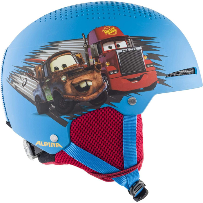 Дитячий набір Alpina Disney: лижний шолом і маска Cars, 51-55 см, безпечний та якісний