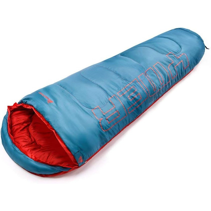 Дитячий спальний мішок Meteor Premium Summer Ultraleicht для кемпінгу та відпочинку на природі. Легкий, комфортний, підходить для дітей та підлітків. Кольори: темно-зелений, зелений, синій, помаранчевий.