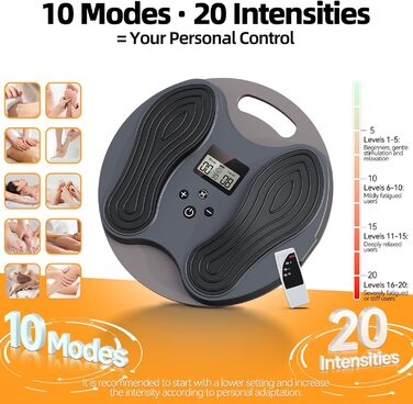 Масажер для ніг Medic Durchblutungsstimulator – EMS/TENS масаж, для нейропатії, фасціїту, м'язової втоми та болю, з 4 електродами