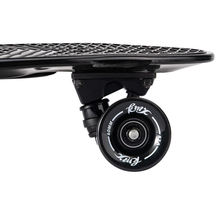 Скейтборд KMX Classic Mini Cruiser 22/27 дюймів для дітей, підлітків та дорослих. Алюмінієві осі, підшипники ABEC-9, колеса 60мм (Чорний)
