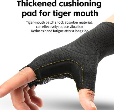 Професійні велосипедні рукавички – дихаючі, амортизуючі, з силіконовими вставками на долонях для катання, альпінізму та активного відпочинку. Чорний, розмір L