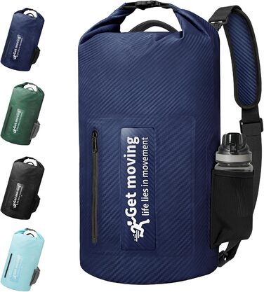 Водонепроникний мішок-рюкзак Dry Bag 20L RollTop, блакитний. Для каякінгу, рафтингу, риболовлі та відпочинку на воді