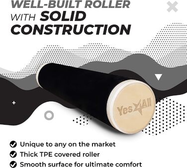 Yes4All Дерев'яний балансборд для дому, серфборд для тренувань всіх рівнів, чорний