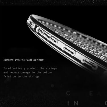 Ракетка для бадмінтону Senston N80 Ultraleicht Graphit з сумкою, 6U, чорна