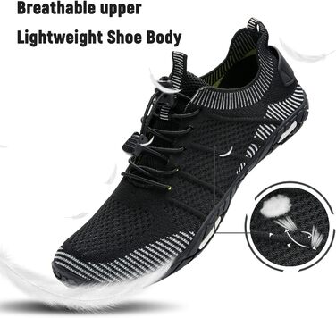 Аквашузи IceUnicorn Strandschuhe для плавання та пляжу (42 EU, чорні, швидковисихаючі)