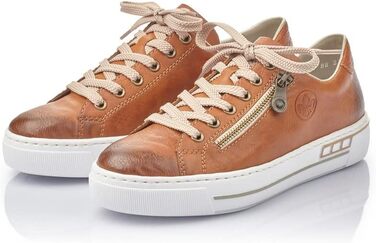 Кросівки жіночі Rieker L88C2, коричневі шкіряні, 40 EU