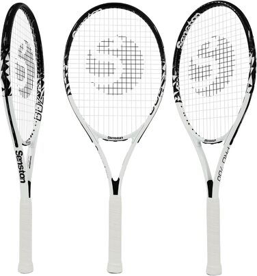 Професійна тенісна ракетка Senston S700 68,6 см з чохлом і віброгасником, чорна, 27 дюймів