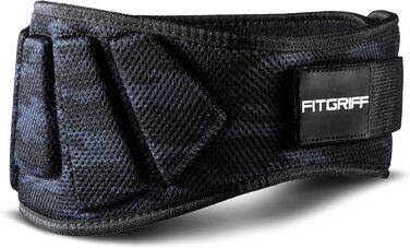 Пояс для важкої атлетики Fitgriff V1 Camo-Black XS, для бодібілдингу, кросфіту, пауерліфтингу, чоловічий та жіночий, обхват талії 63-74 см