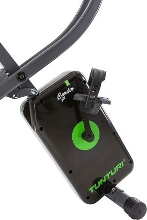 Складаний велотренажер Tunturi Cardio Fit B20 X Bike з LCD-дисплеєм і тримачем для планшета, чорний – домашній фітнес-велосипед