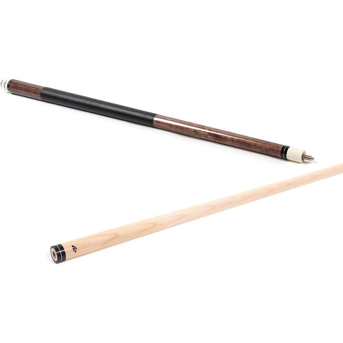 Більярдний кий Riley з ручкою з штучної шкіри, 58 дюймів (147 см), наконечник 13 мм, темне дерев'яне забарвлення, з кейсом