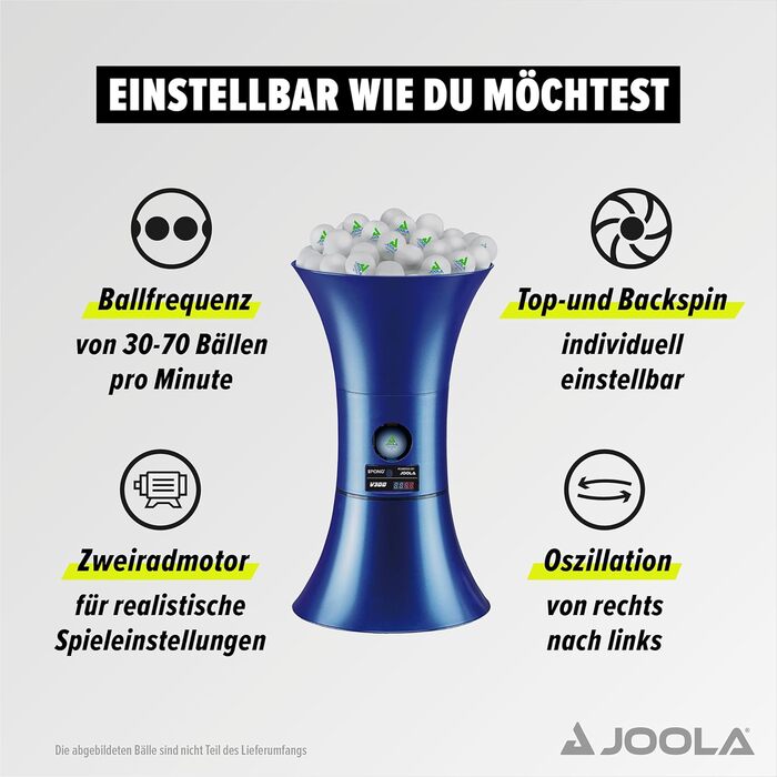 Робот для пінг-понгу JOOLA iPong V300 | Машина для м'ячів для настільного тенісу - тренажер для м'ячів 40+ мм, Single iPong V300