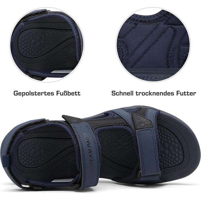 Чоловічі спортивні сандалі DREAM PAIRS Sdsa228m, 47 EU, темно-сині