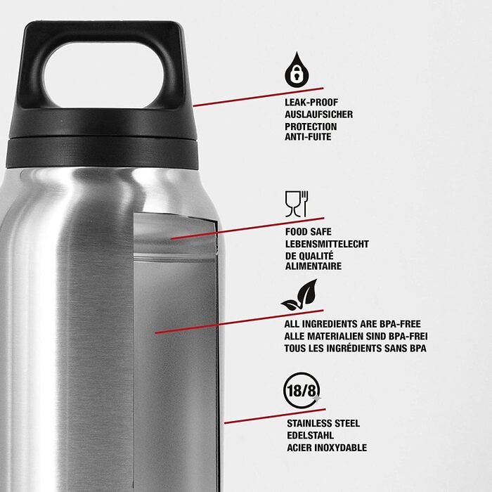 Термос пляшка SIGG Hot & Cold 0.5 л, ізольована, нержавіюча сталь, без BPA, герметична