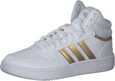 Кросівки Adidas Hoops 3.0 Mid Lifestyle - жіночі, класичні, білі, сірі, розмір 36 2/3 EU