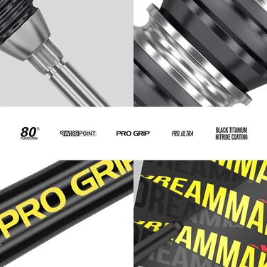 Дротики Target Darts Dimitri Van den Bergh Dream Maker 80% вольфраму, Swiss Point, сталевий наконечник, набір