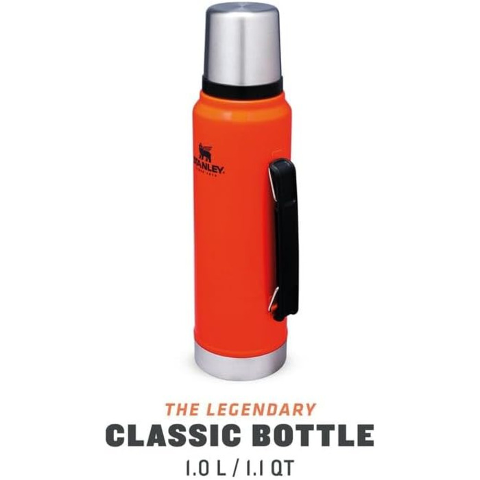 Термос Stanley Classic Legendary, нержавійка, 1 л, тримає тепло/холод 15-48 годин, BPA-free, для напоїв, для подорожей, можна мити в посудомийці