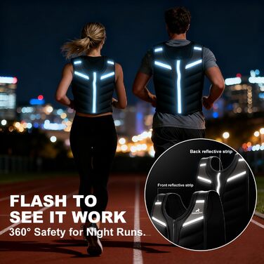 Вага для тренувань (важистість) 4.5/6.8/9.1 кг - жіноча/чоловіча, преміум якість, з світловідбиваючими смугами та кишенею на руку для силових тренувань, схуднення, тренувань вдома/в залі