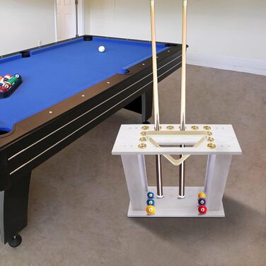 Стенд для більярдної кулі (16 отворів) Futchoy – органайзер для біліардних кий, аксесуар для кімнат, барів, клубів