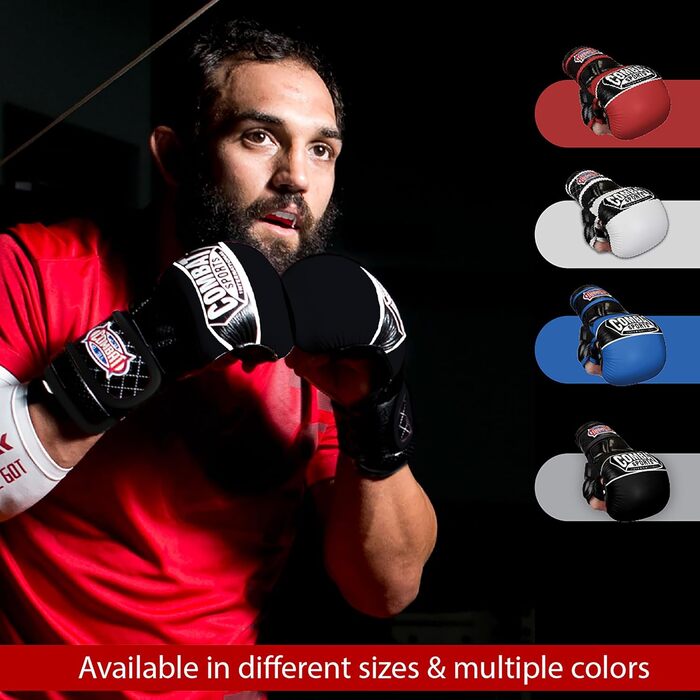 Боксерські рукавички Combat Sports Max Strike для MMA, муай-тай, кікбоксингу, відкрита долоня, для чоловіків та жінок, розмір XL, білий