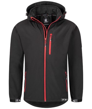 Чоловіча куртка софтшелл Rock Creek Outdoor H-168, чорна, розмір S