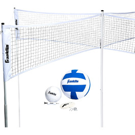 Волейбольний набір Franklin Sports Quad-Volleyball 4-сітки з м'ячами, комплект для гри, лінії та розмітка