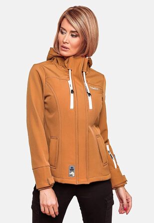 Жіноча демісезонна куртка-софтшелл MARIKOO з капюшоном, колір Caramel Brown, розмір XXL