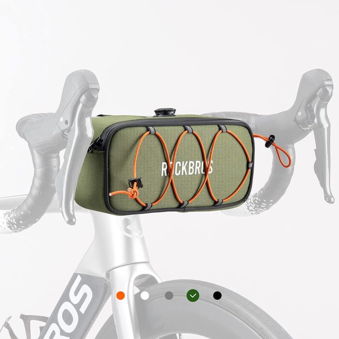 ROCKBROS водонепроникна велосипедна сумка на кермо, відбивна, для MTB, шосейних і міських велосипедів, зелена