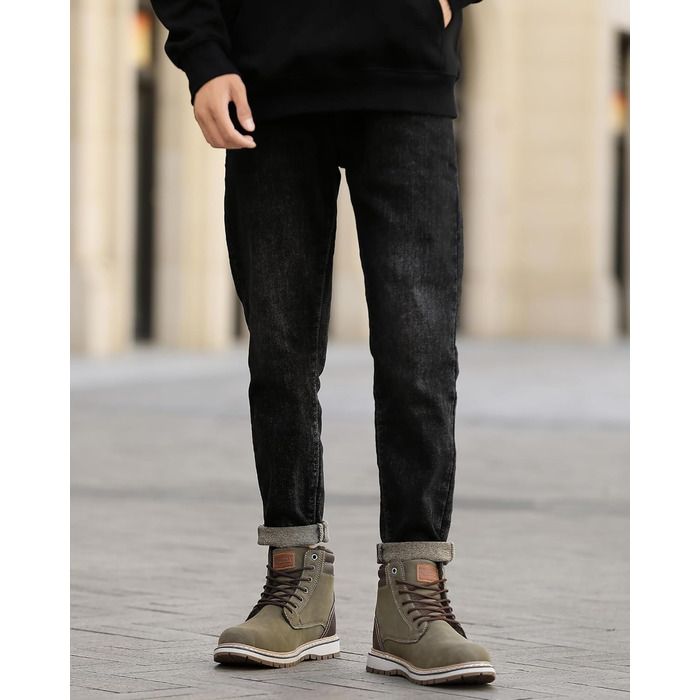 Чоловічі зимові черевики ANALEAF - теплі, непромокаючі, з антиковзаючою підошвою, для прогулянок та походів, зелені, 43 EU