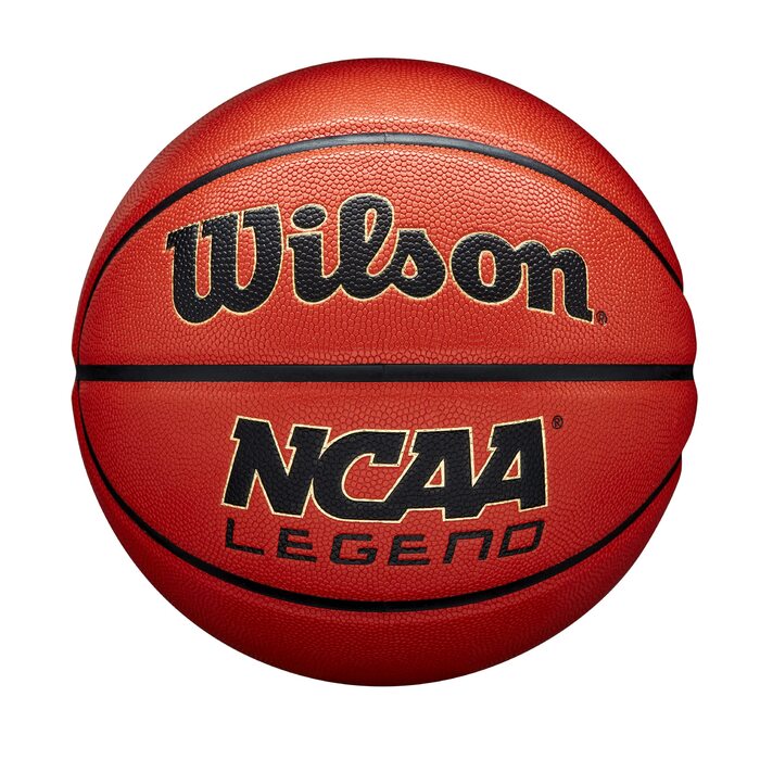 Баскетбольний м'яч Wilson NCAA Legend Orange/Black для гри в приміщенні та на вулиці, 6 шт.