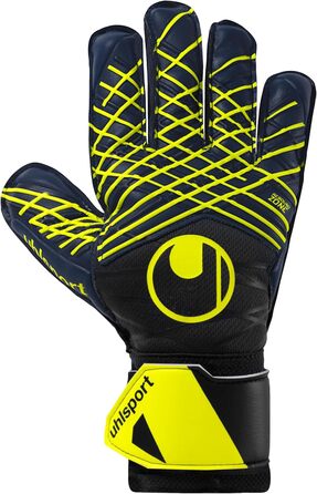 Воротарські рукавички Uhlsport Prediction Soft Pro для дітей і дорослих, розмір 8, темно-сині/білі/жовті, футбольні