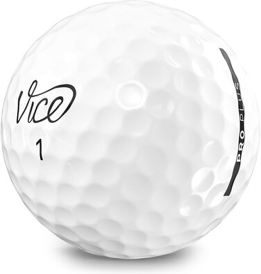 Гольф-м'ячі Vice Pro Plus 2020, 12 шт, 4-шарові, уретанове покриття, максимальна дальність, знижений спін, для досвідчених гравців, неоновий лайм/червоний