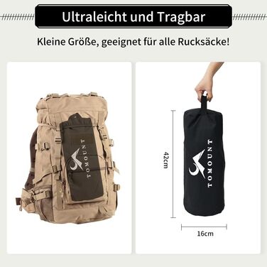 TOMOUNT Легке розкладне ліжко з алюмінію для кемпінгу - компактне, портативне, для відпочинку на природі, подорожей, пляжу (зелене/чорне)