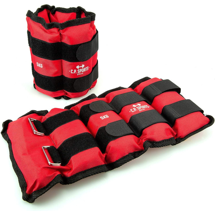 Важкі манжети C.P. Sports для зап'ястя та щиколотки (набір 2 шт) | Вага для рук та ніг | 0,5KG – 8KG | Важкі манжети для фітнесу, бігу, витривалості, силових тренувань, залу