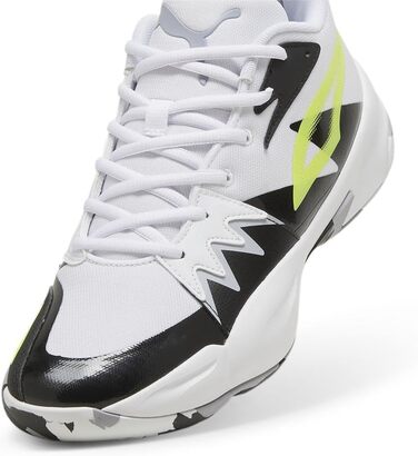 Кросівки баскетбольні PUMA Unisex Genetics 47 EU White Electric Lime