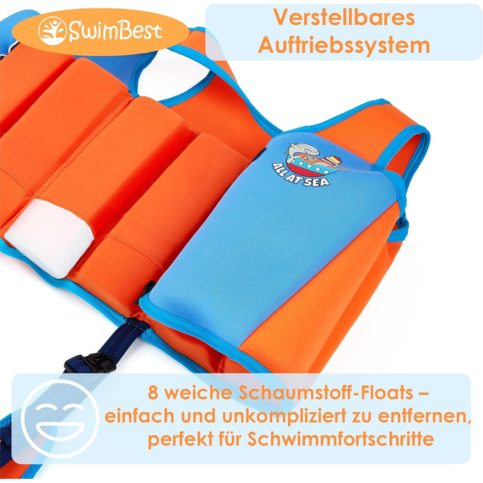 Жилет для плавання SwimBest All at Sea III - безпечний жилет для дітей 3-6 років (19-30 кг)