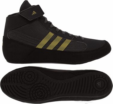 Кросівки для боротьби Adidas Havoc AQ3325 - чорний, антрацит, металевий золотий (1 US Big Kid)