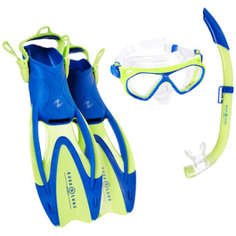 Набір для снорклінгу Aquasphere Urchin (маска, трубка, ласти) M, світло-зелений/світло-блакитний