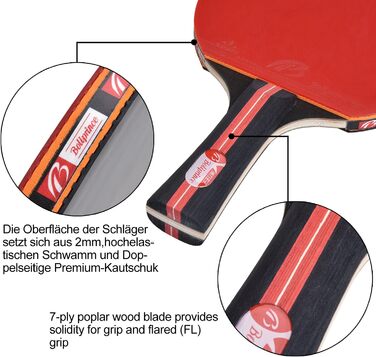 Набір для настільного тенісу з ракеткою та 6 м'ячами Lynlon