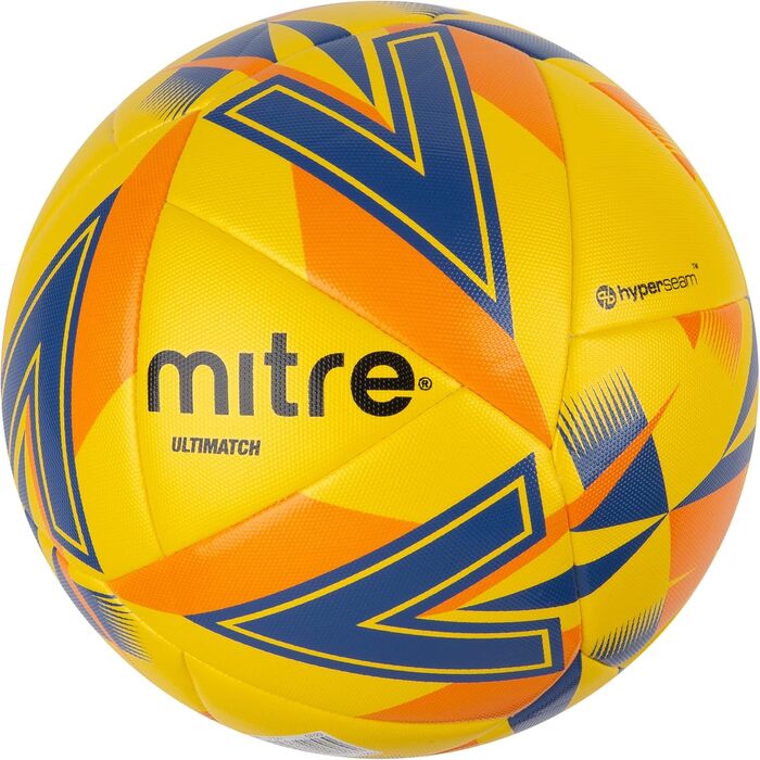 Футбольний м'яч Mitre Unisex Jugend Ultimatch, підвищений контроль, додаткова зносостійкість, точність, для дітей та підлітків