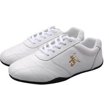 Жіноче взуття для бойових мистецтв VIBLiSS: легкі кеди для цигун, кунг-фу, тай-чи. Антиковзаючі, шкіряні, 40 EU, білі