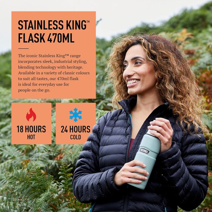 Термос-пляшка Thermos SK2000 470 мл з нержавіючої сталі, мідно-коричневий