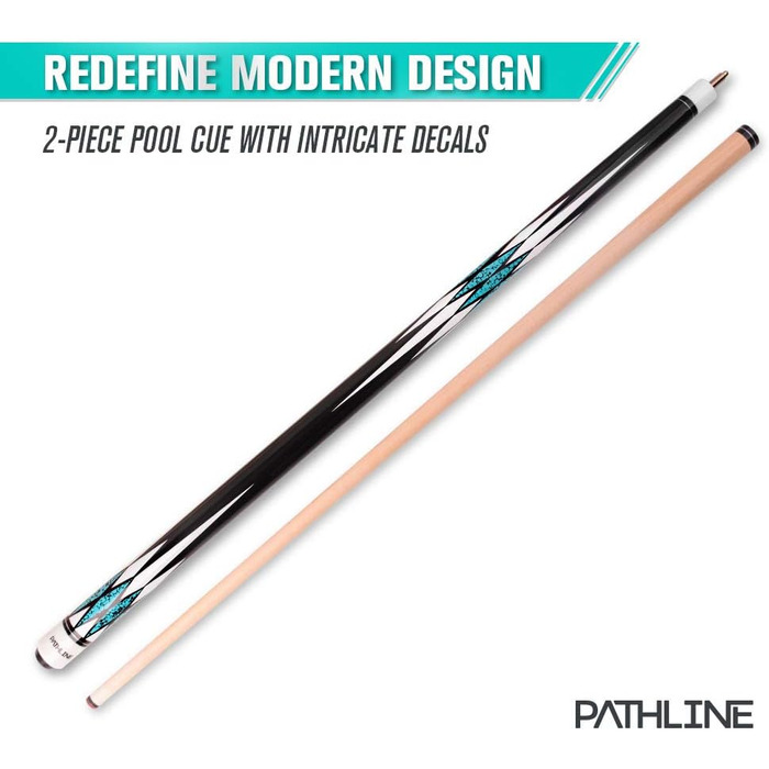 Професійний більярдний кий Billard-Queuestab: канадський клен, 147,3 см, 4 кольори, вага 510-595 г