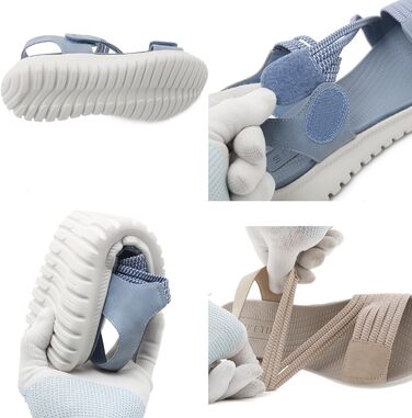 Жіночі сандалії літні, туристичні, на платформі, спортивні. Зручні сандалі для прогулянок, пляжу, спорту. Розміри 35-42 EU, колір бежевий. Стиль B