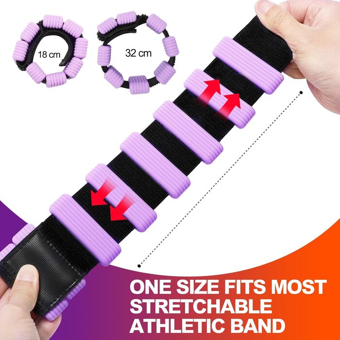 Набір манжет для ніг та рук (2 шт, по 0,5 кг) - фітнес, йога, пілатес, аеробіка, плавання, фітнес-аксесуар, Violett